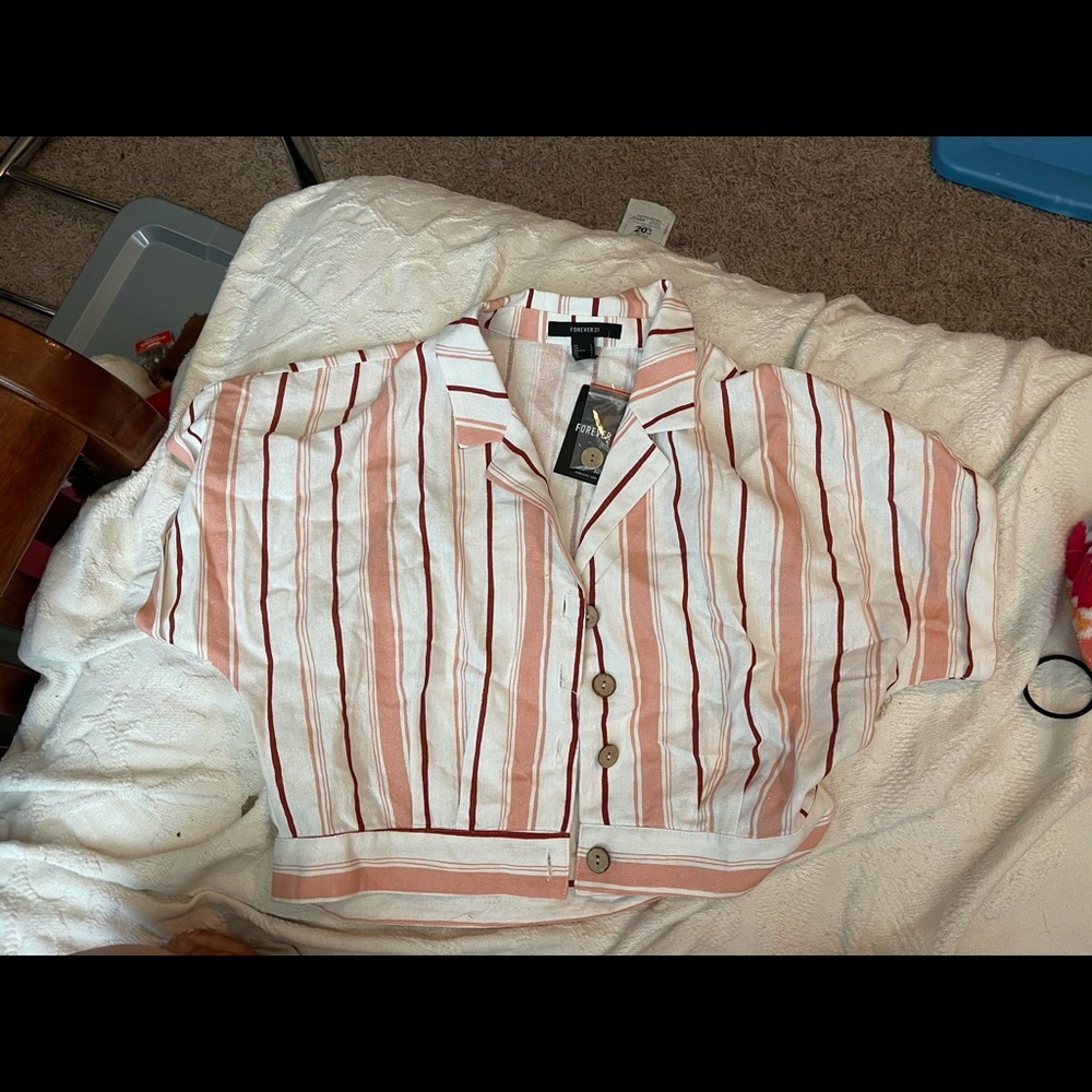 Forever 21 button up t-shirt
